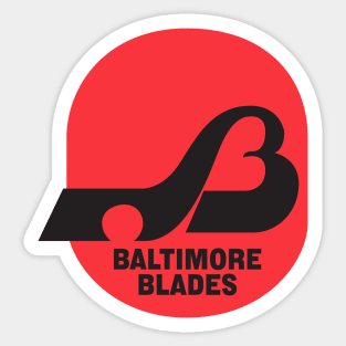 Retro Hockey - WHA - Baltimore Blades Hockey Team Sticker